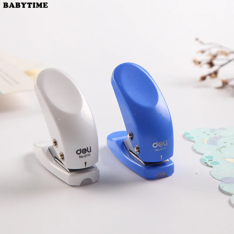 School Office Single Hole Puncher Hand Paper Punch Scrapbooking Punches 10 Pages All 1 PCS |