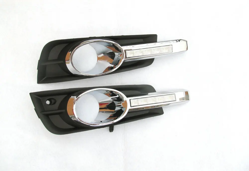 2 шт./компл. стайлинга автомобилей drl для chevrolet cruze 2009 2010 2011 2012 2013 DRL Противотуманные фары отверстие Габаритные огни