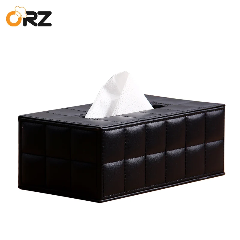 Органайзер для салфеток ORZ из искусственной кожи прямоугольный держатель поднос