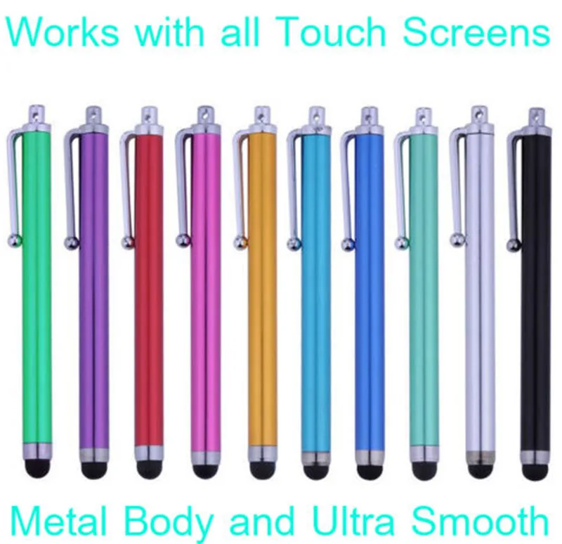 ULIFART 1000Pcs/Lot Premium Clip Style Metal Touch Screen Stylus Pen For Tablet PHone Nook Kindle