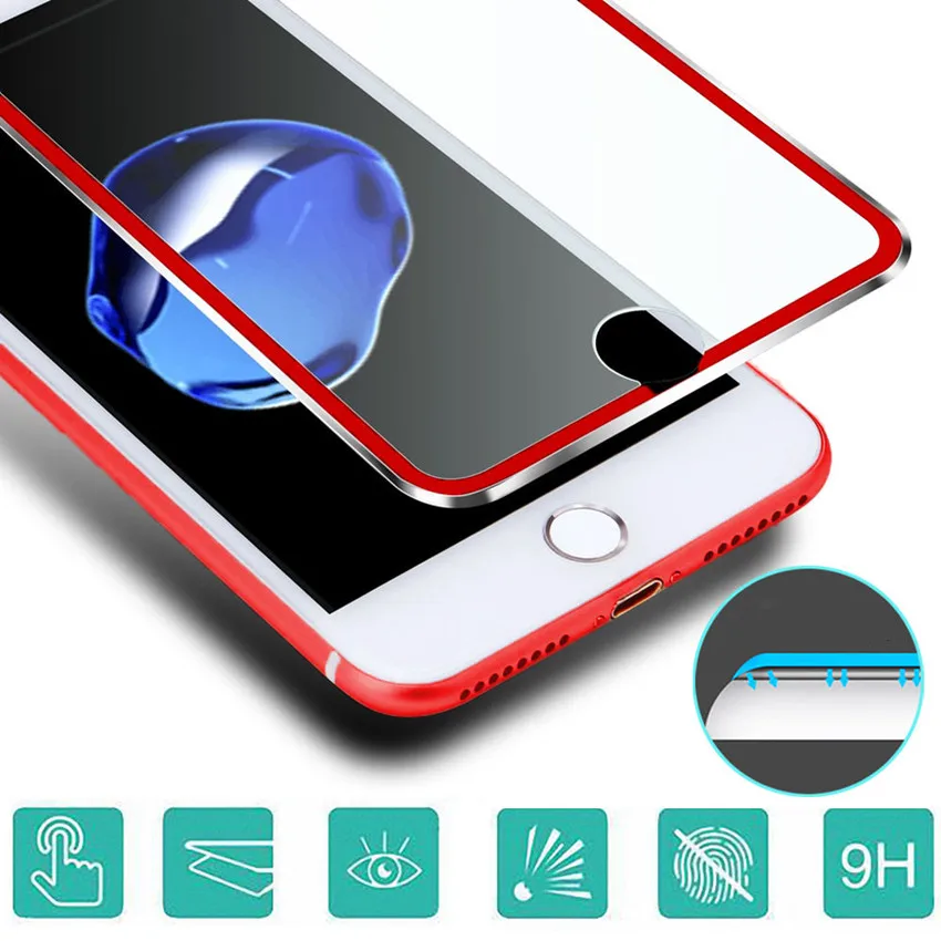 RED Edge 9H HD изогнутая Защитная стеклянная пленка для экрана iPhone 7 и 7Plus|screen protector|edge