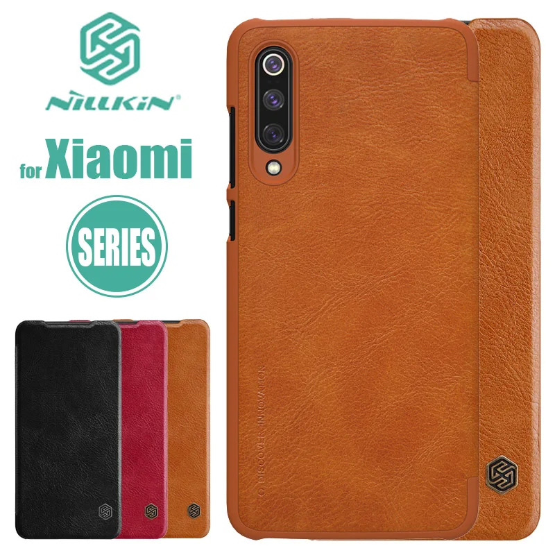 Чехол для Xiaomi Mi Note 10 Pro 9 8 SE кожаный чехол книжка серии Nillkin Qin 6 Mi9 Mi8 CC9 телефона|phone