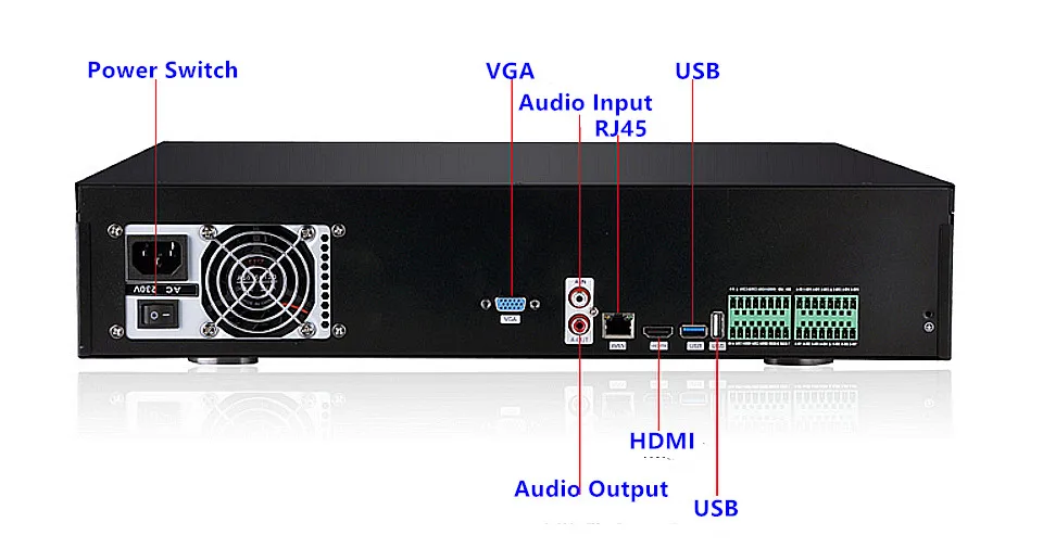 Сетевой видеорегистратор 32CH * 5MP H.265 NVR DVR для IP-камеры ONVIF 8 жесткий диск SATA Max 8T CMS XMEYE