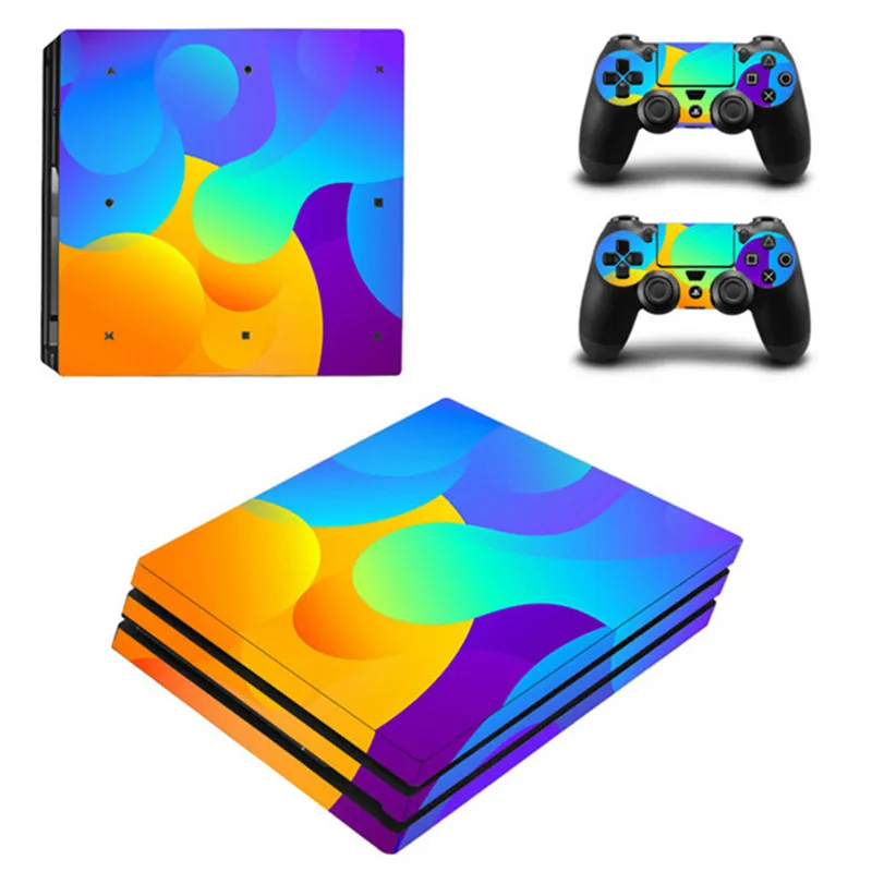 Для игровой консоли Sony Playstation 4 Pro Яркая Цветная виниловая наклейка на кожу