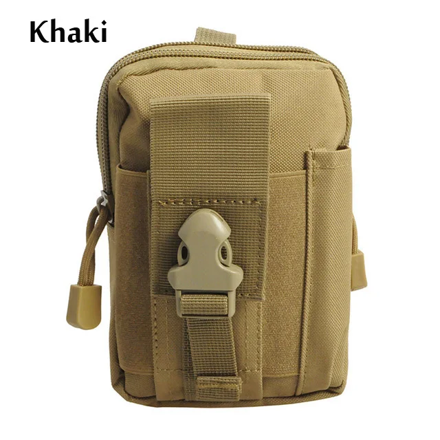 Khkai Тактическая поясная сумка Универсальный Открытый EDC Военная кобура кошелек карман для гаджетов для samsung Сумка для кемпинга походная сумка - Цвет: Khkai