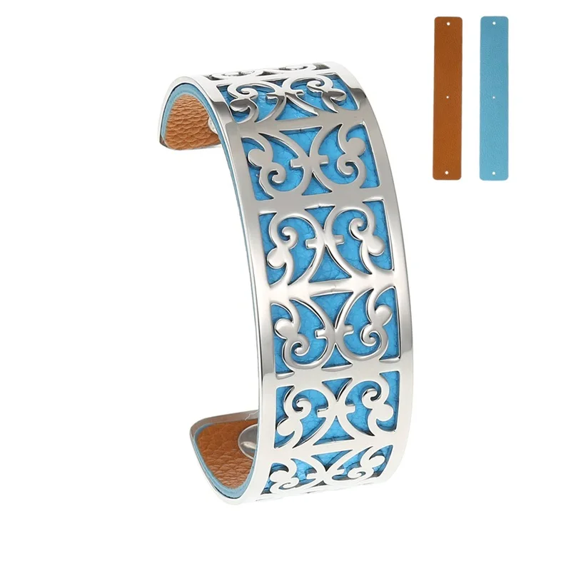 georgette Браслет Cremo Goat, браслет из нержавеющей стали, Bijoux Femme, наручники, узор, браслет, сменные кожаные манжеты, известный бренд - Окраска металла: georgette