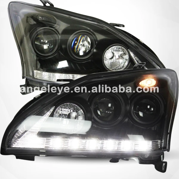 

2004-2009 Year For Lexus RX330 RX350 LED Angel Eye Head Lamp Headlights front light with Projector Lens SN