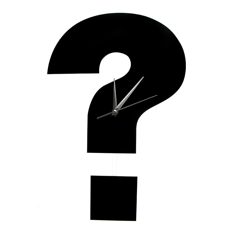 

Значок препинания, символ вопроса, маятник, настенные часы, забавные декоративные часы, Настенный декор для спальни, часы-качалки