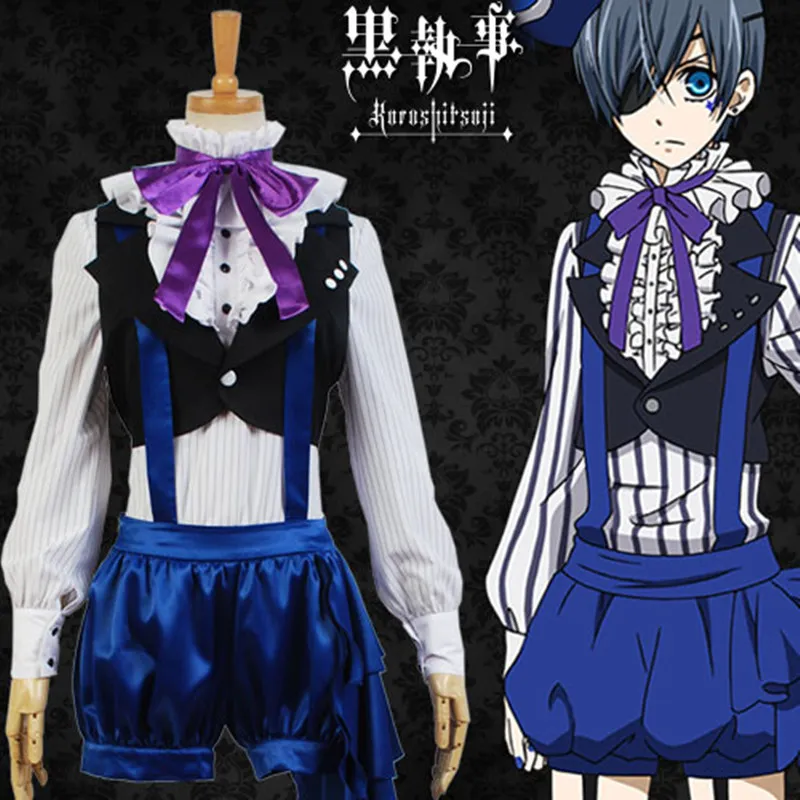 Аниме книга Kuroshitsuji цирка ciel phantomhive сапоги для косплея Темный дворецкий Косплэй