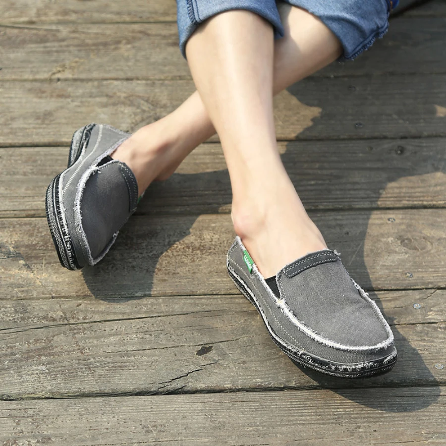 Men Jeans Canvas Shoes Plus Size 39-45 Breathable Summer Slip On Flats Casual Driving Loafers | Обувь