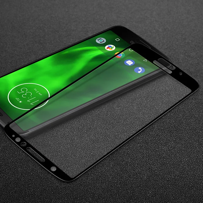 Изогнутое закаленное стекло BBSW 5D для Motorola Moto G6 Plus полностью клеящаяся Защитная