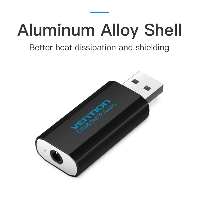 Внешняя звуковая карта Vention с USB на разъем AUX 3 5 мм адаптер для наушников
