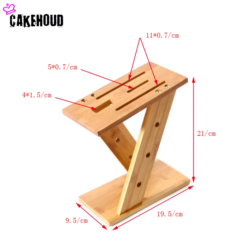 CAKEHOUD Z форма бамбуковая подставка Подставка для кухонных ножей Экологичная натуральная многофункциональная стойка для ножей кухонная стойка для хранения инструментов
