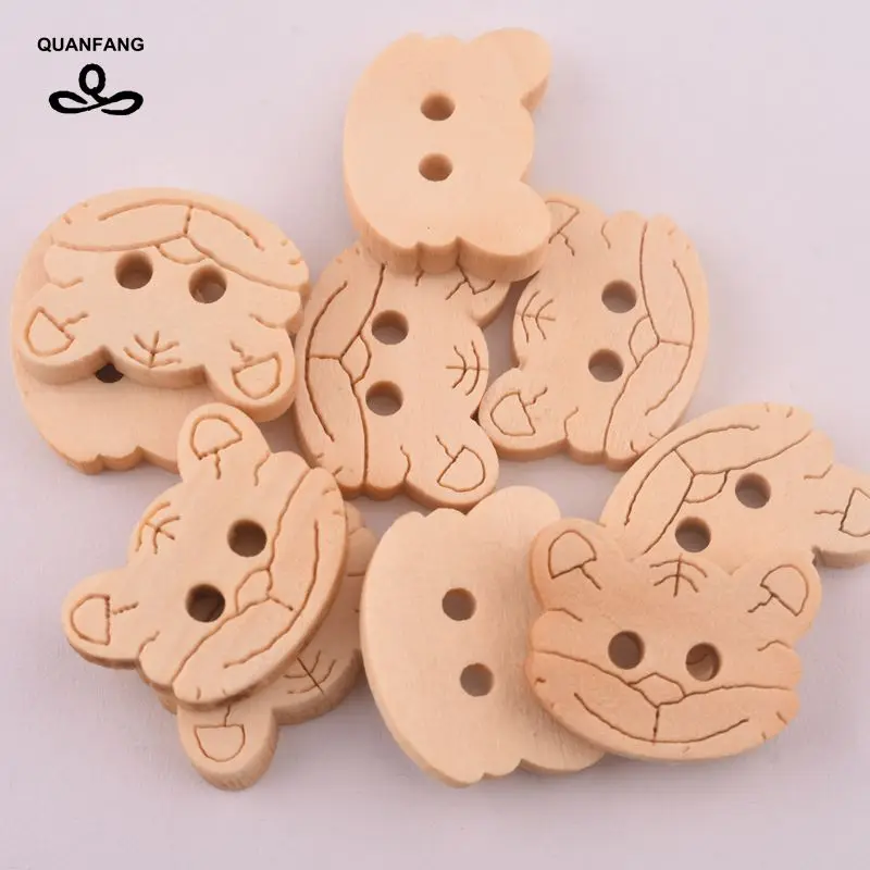 30 шт. деревянные пуговицы с двумя отверстиями|Пуговицы| |