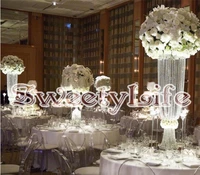 80cm tall acrylic crystal flower stand for wedding table centerpiece crystal pillars wedding supply