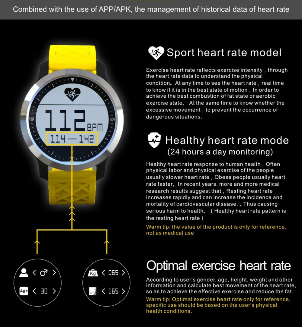 Для мужчин умный браслет шагомер спортивные часы сердечного ритма Мониторы IP68