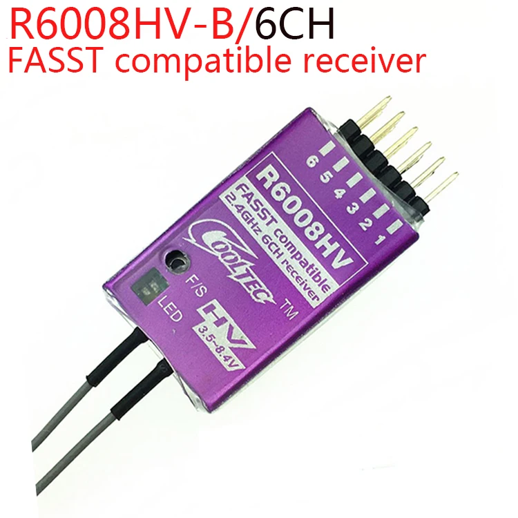 R6008HV-B Cooltech RFA04A R6008 R7008HV SBUS Futaba Fasst 2,4G совместимый приемник 8ch 6EX T8FG T10C T12FG 14SG 16SG 16SZ 18SZ 18MZ 4PK - Цвет: R6008HV-B