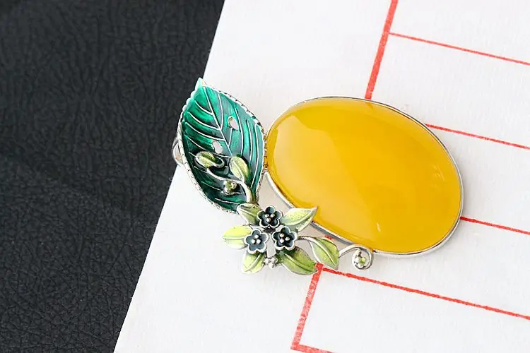 Модных серебряных подвесок ручной работы из натурального желтого халцедона, Серебро S925 пробы, винтажный тайский серебряный кулон