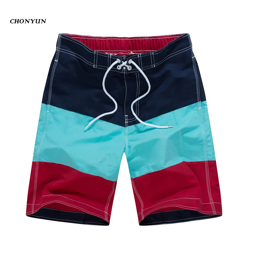 Balck Новинка, летние пляжные шорты для мужчин, для плавания, серфинга, бордшорты, мужские бермуды, Быстросохнущий купальник в полоску,, Прямая поставка - Цвет: Balck