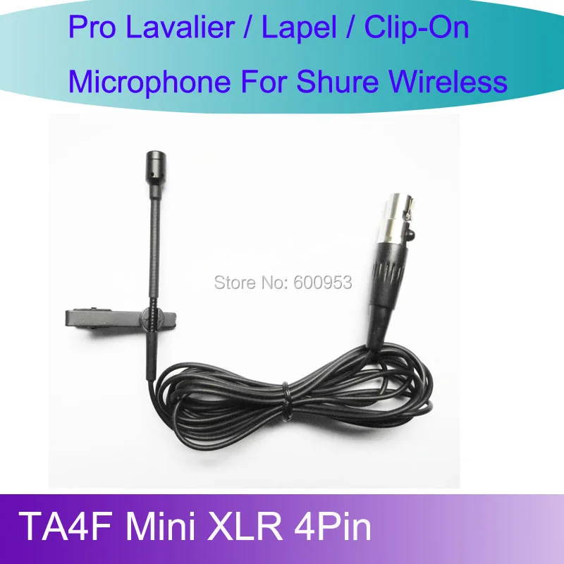 Новый петличный микрофон MICWL L4P для галстука беспроводного ремня Shure TA4F Mini XLR 4Pin|lapel