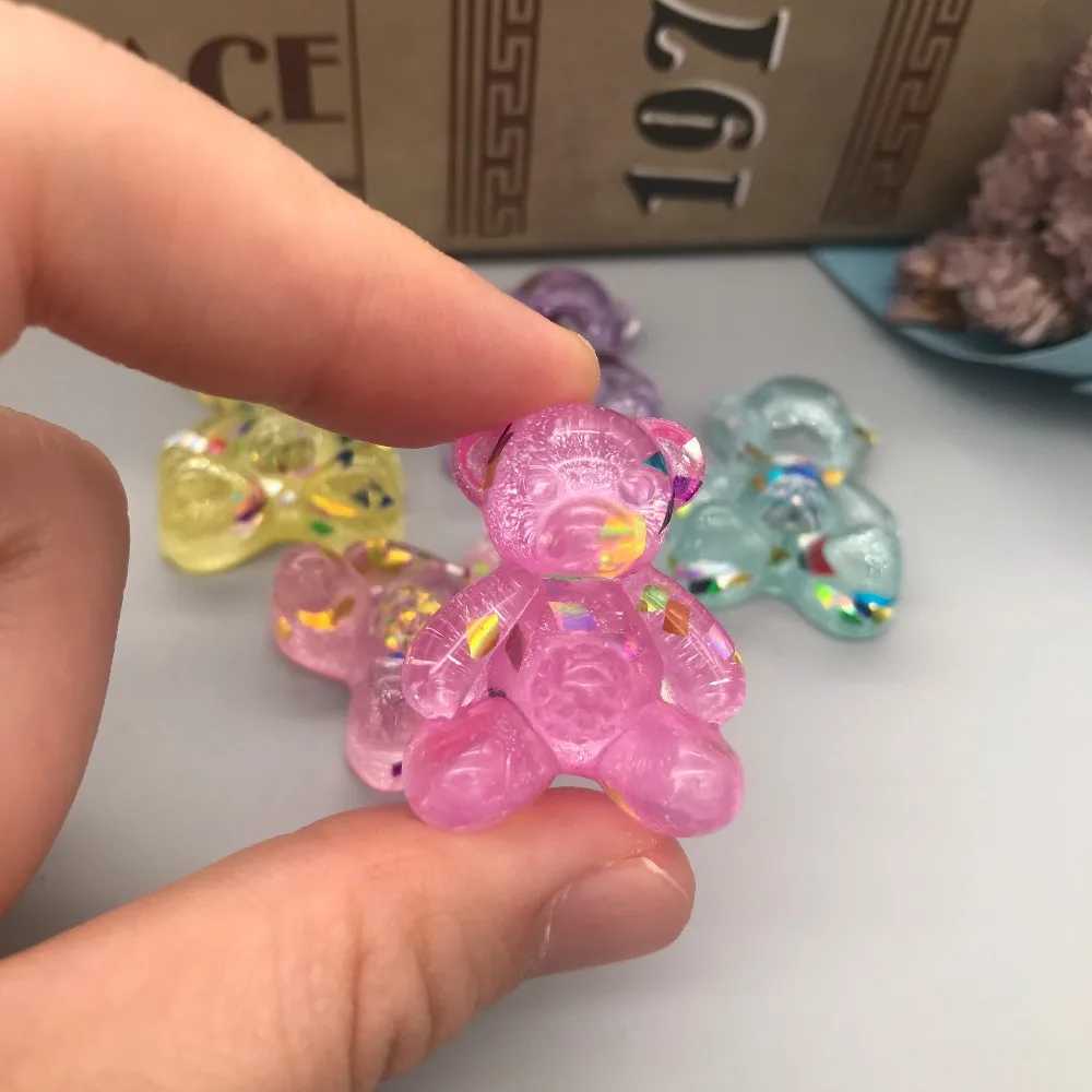 

10pcs Resin Kawaii Hot Selling colorful bowknot, star, seal,bear for Jewelry Accessory, Hair Bow Center, DIY