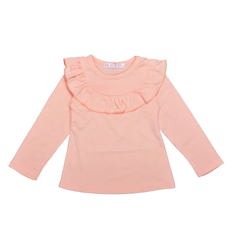 Высокое качество 2016 г. Весенняя одежда для маленьких девочек футболки модные