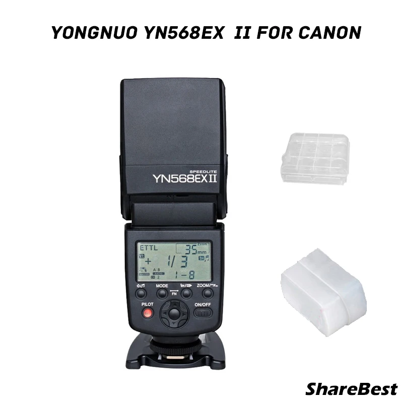 Светодиодная лампа для видеосъемки Yongnuo YN-568EX II объектива Цифрового Фотоаппарата Canon, YN 568Ex HSS Вспышка Speedlite YN 568 5 dmarek III 5dmarkii 5D 7D 60D 50D 600D 550D 500D 450D 400D - Цвет: YN568EX II