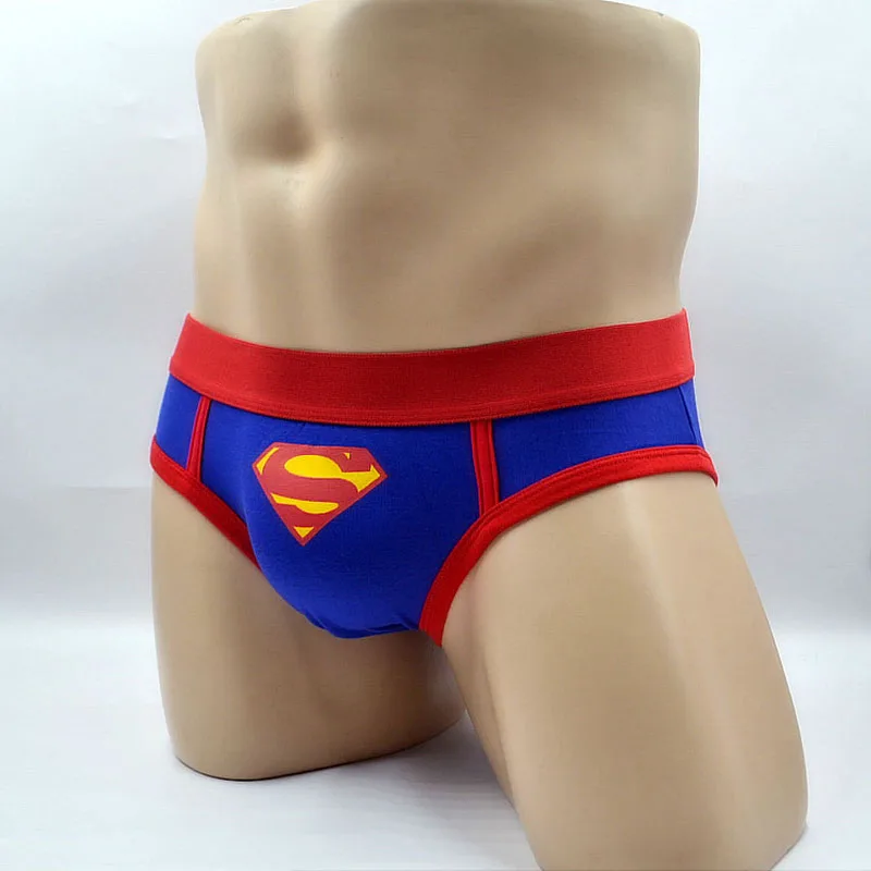2017 New Arrive Cartoon Superman Men's Briefs 100% Cotton Sexy Mens Underpants Fashion Underwear Size M-XL |