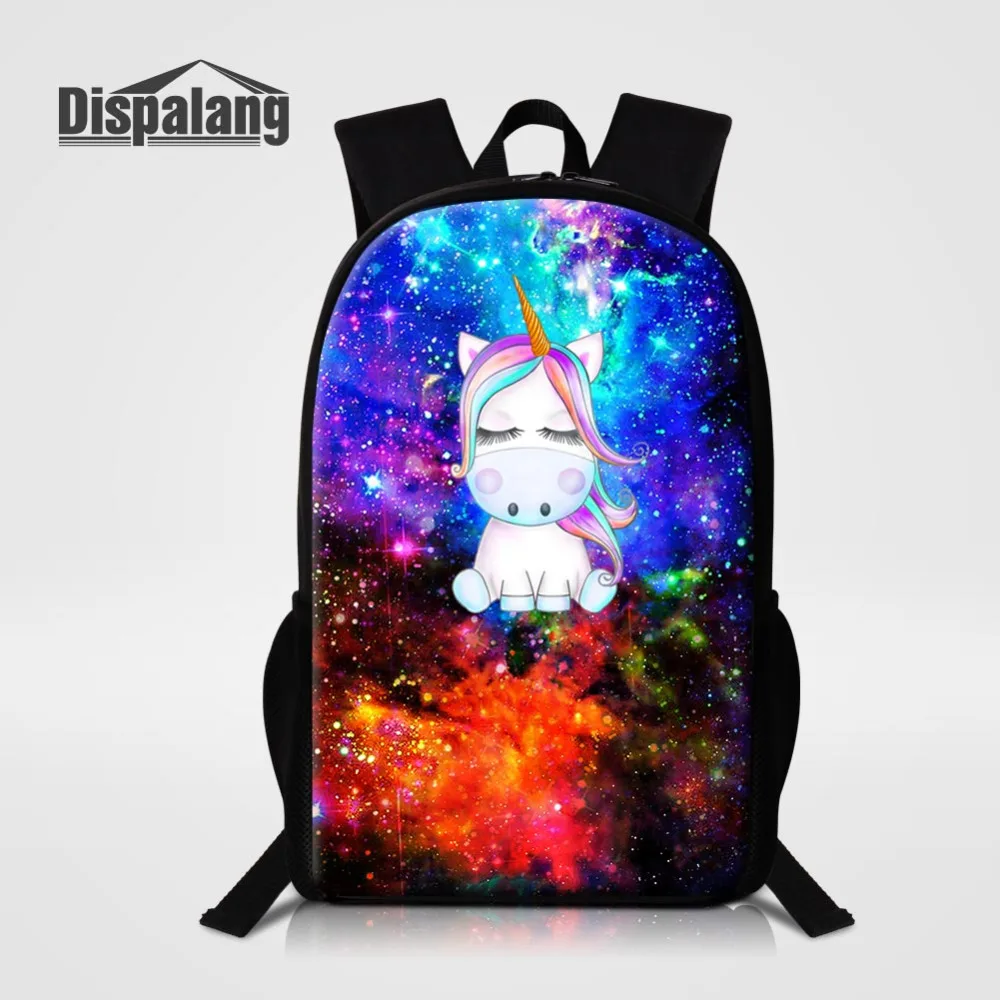 

Dispalang Unicorn Print Backpack Cartoon Horse School Bags for Boys Girls Schoolbags for Teenagers Kids School Bagpack Satchel