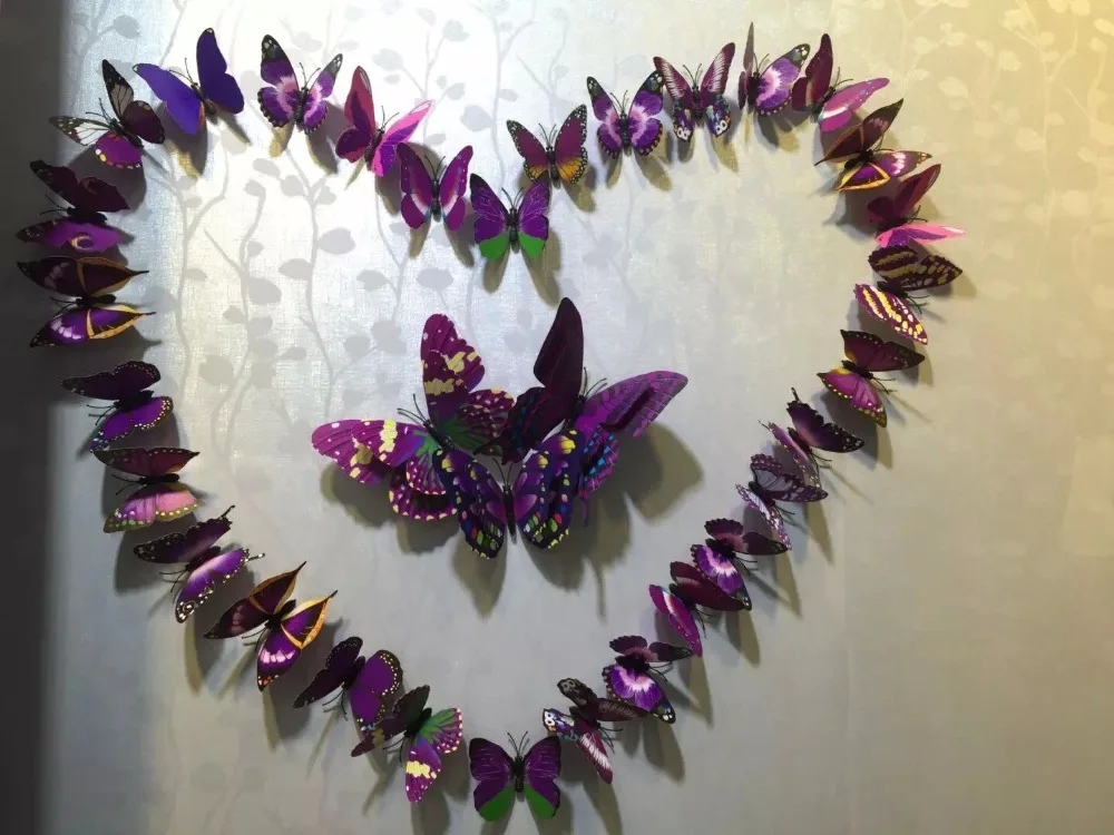 SPR Бесплатная доставка 9 см в темной бабочке на вашей занавеске! Яркая бабочка с