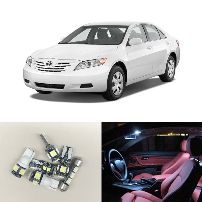 Светодиодные внутренние Автомобильные фары для Toyota Camry 2007 2011 6 шт. светодиодные