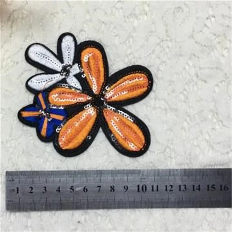 Girl men clothes sequins patch deal with it 12cm four-leaf clover iron on patches for clothing t shirt/jeans/dress free shipping | Дом и сад