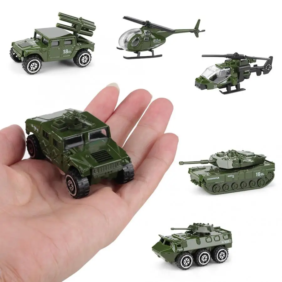 1/87 6pcs Kid Child Miniature Military Car Model Set Simulation Vehicle Toy Gift | Игрушки и хобби