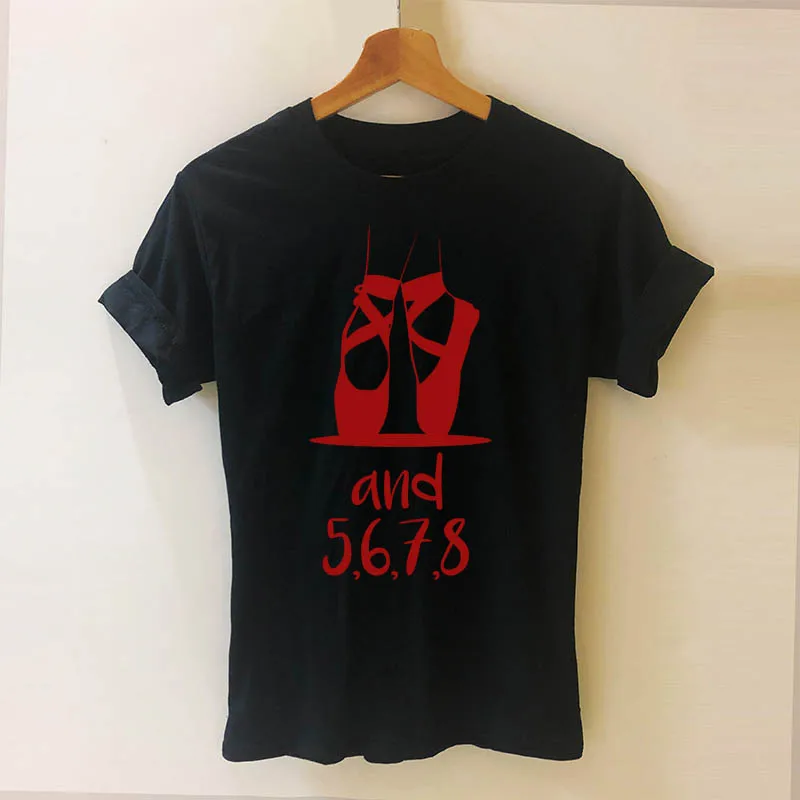 И 5, 6, 7, 8, Футболка Harajuku с надписью для учителя танцев, забавная футболка, женская одежда, повседневные топы с коротким рукавом, футболки