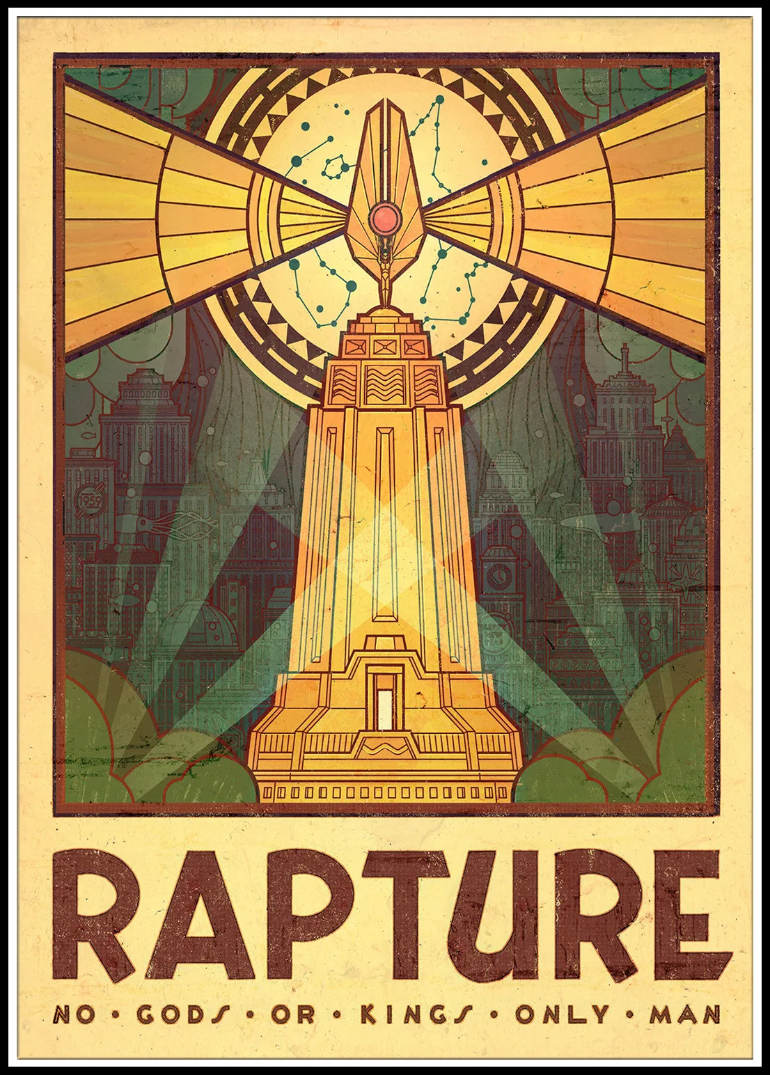 Плакат Bioshock Rapture видео игра Постеры фильма белая бумага Картина Настенная картина для гостиной украшение дома
