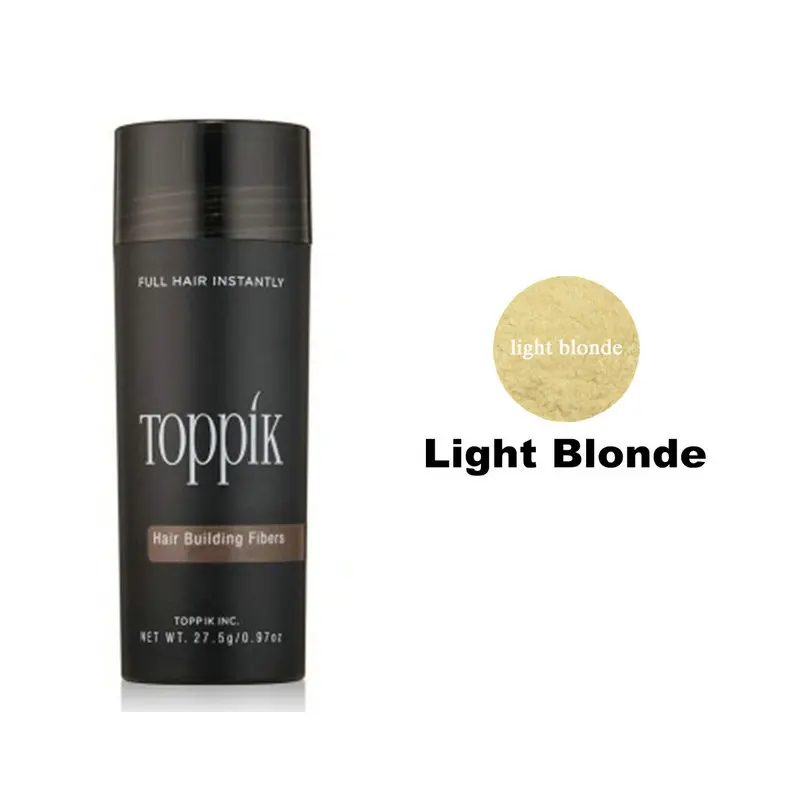 Dexe волокон для наращивания волос Sparse Hair Bald Sunburst лечение кератиновые волосы для роста укладки мощных волокон черный 22 г - Цвет: light blonde