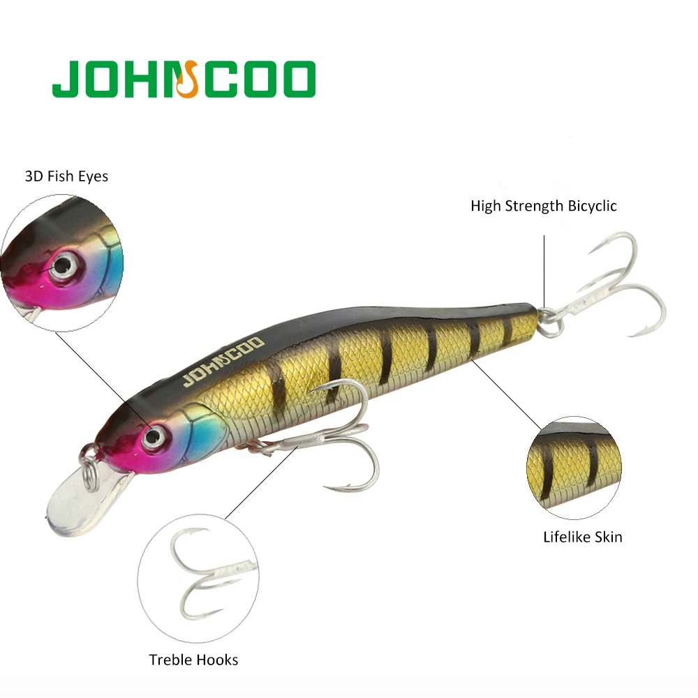 JOHNCOO рыболовная приманка жесткая suspension Minnow 90 мм 11 5 г Высокое качество