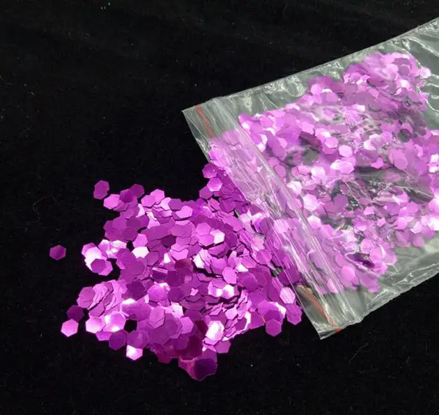 rose Сверкающие шестигранные кусочки пайеток наполнитель для ногтей художественные кончики слизи сверкающие для детей Lizun DIY клейкие аксессуары Принадлежности для украшения - Цвет: rose