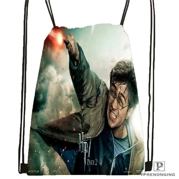 Изготовленный На Заказ harry_potter_artwork_ походная сумка на шнурке милый рюкзак для детей(черная спинка) 31x40 см#2018611-24 - Цвет: Drawstring Backpack
