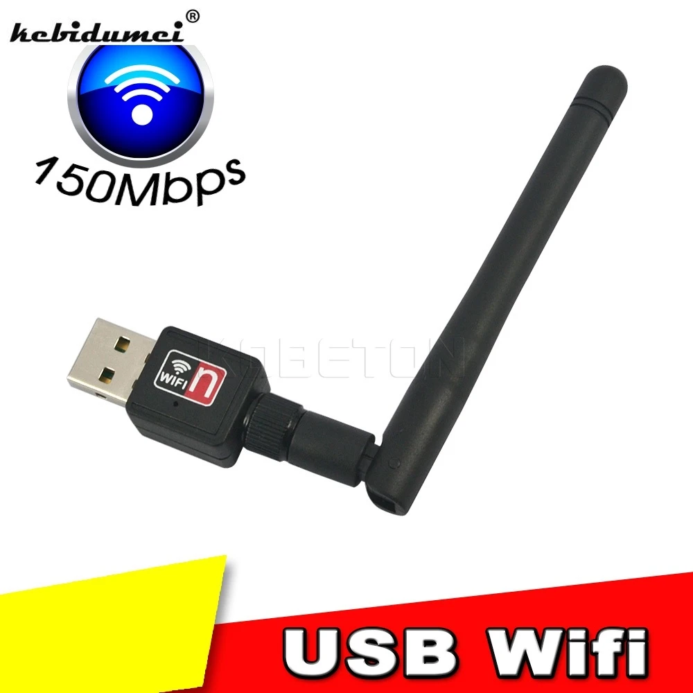 

150mbps Mini Wireless USB Wifi Adapter With Antenna 802.11n/g/b Network LAN Card high speed For XP WIN 7 8 Linux Laptop Desktop