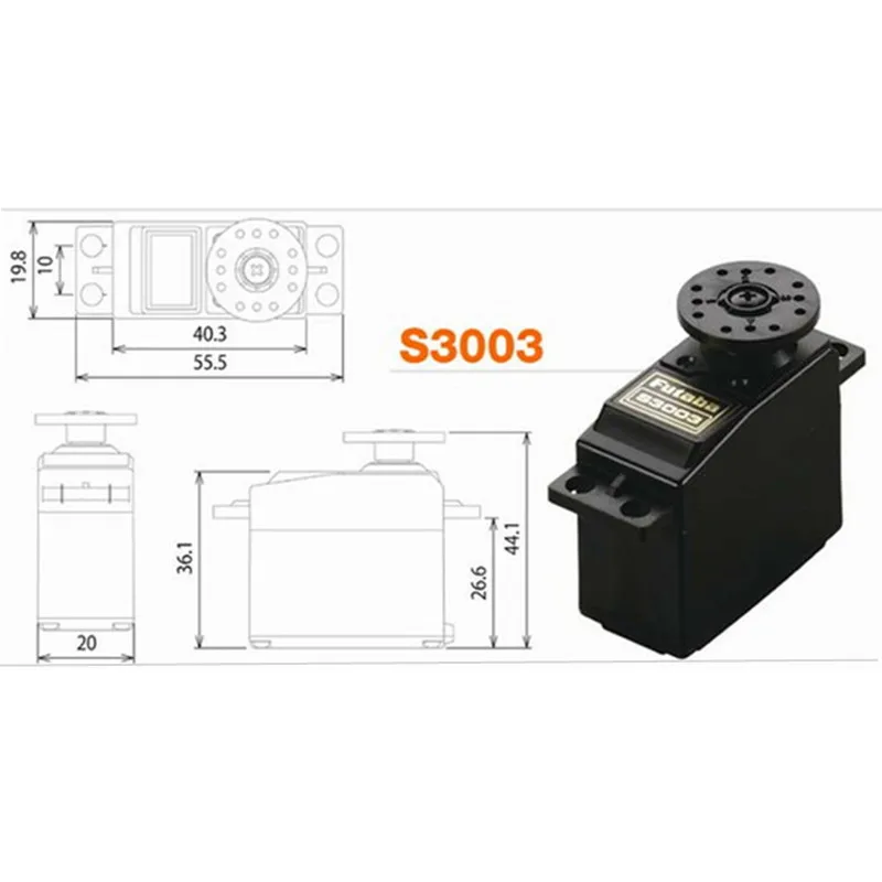 100% Оригинал Futaba S3003 Стандартный рулевого управления Шестерни коробка