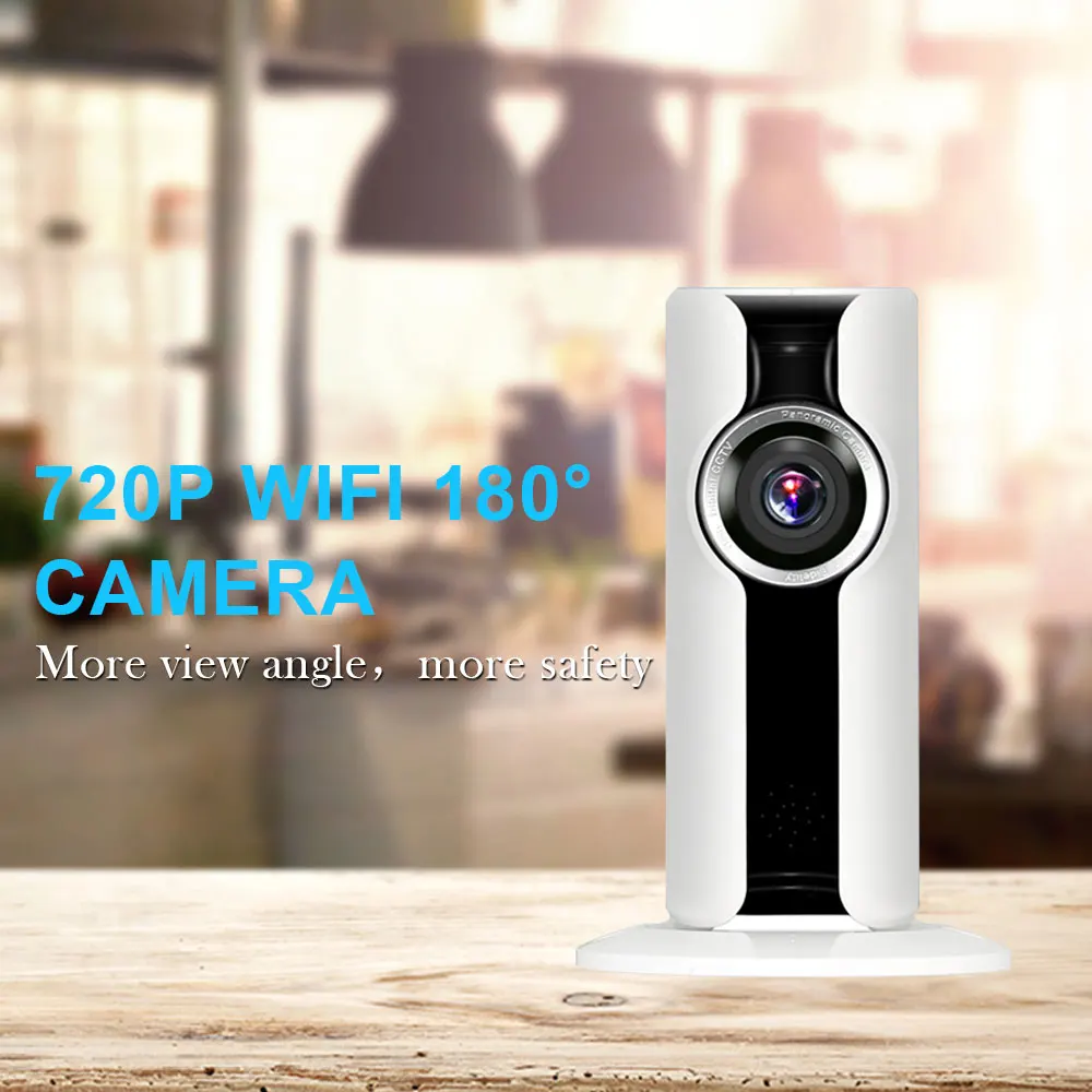 

HD 720P Wireless IP Camera 180 Degree VR Camera wifi Fisheye Panoramic Camera Security Baby Monitor Mini CCTV Camera Recorder