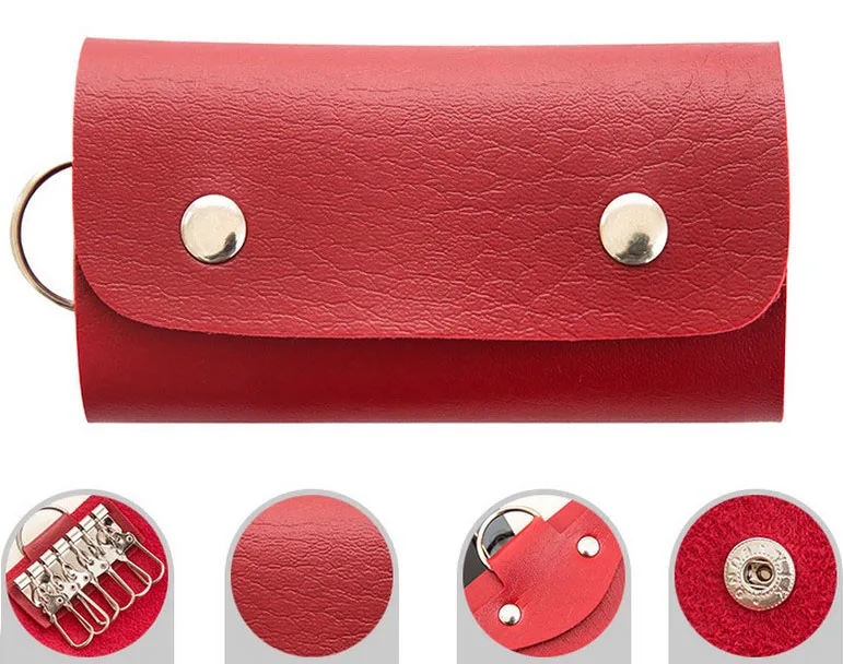 Модный чехол кошелек для ключей брелок женщин и мужчин автомобильный с пряжкой