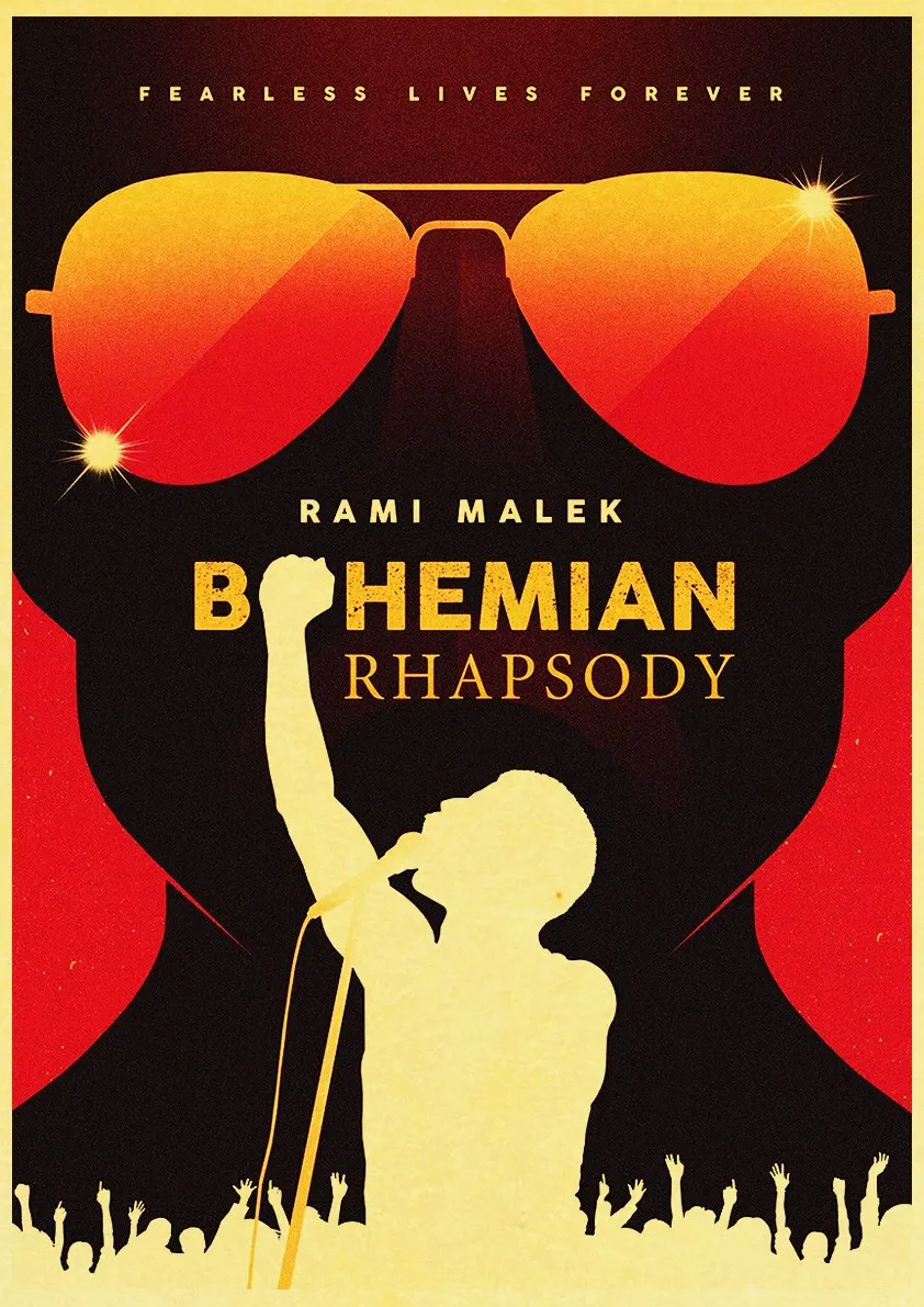 E135 Винтаж Bohemian Rhapsody Фредди Меркури Queen музыкальный постер фильма крафт Бумага современный дом номер Декор стен - Цвет: E135