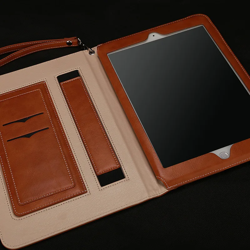 Портфель для IPAD 9 7 2017 Новый Ретро Чехол из искусственной кожи с держателем ручных