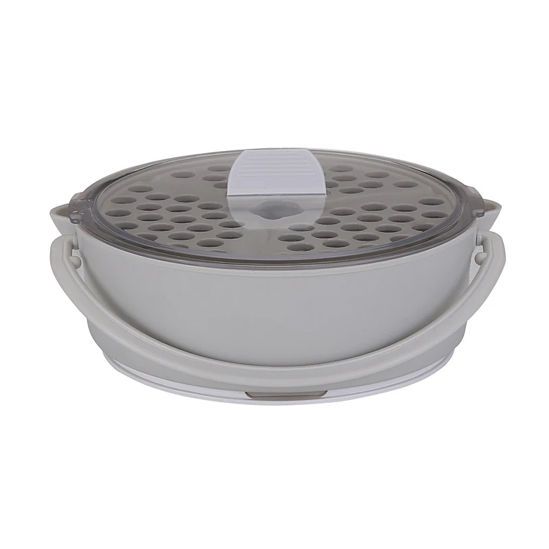 Mini Portable Foldable Electric Multifunctional Steaming Stewing Hot Pot 2 In 1 Silica Gel Saucepot Electric Kettle& Steamer