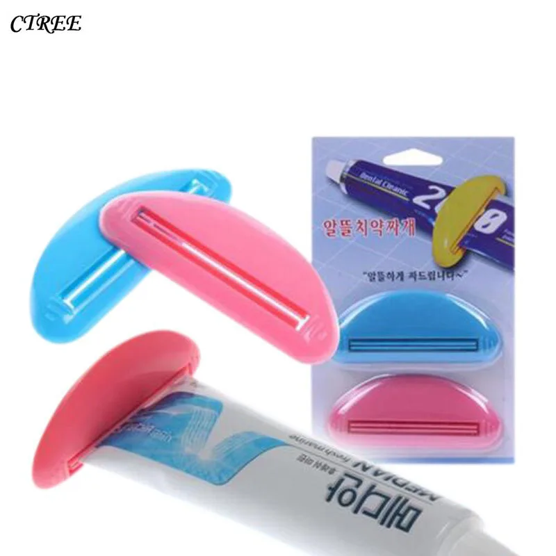 

CTREE 2pcs New Toothpaste Squeezer Squeeze Tooth Paste Tube Dispenser Toothpaste Clip Cosmetics Cleanser Extruder Clamps C527