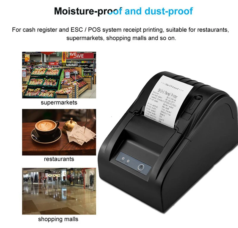 NETUM NT-1890T 58 мм Термопринтер USB Bluetooth термопринтер RS232 POS принтер для ресторана и супермаркета