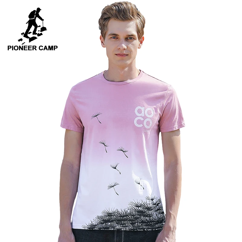 Мужская футболка Pioneer Camp летняя с градиентом 100% хлопок ADT702188A | одежда