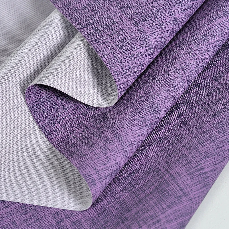 19 Purple 100x138 см Синтетическая кожа льняной Patten PU кожа ткань DIY настенный тканевый фон диван для оформления дома швейный материал Однотонная искусственная искусственная кожа Ткань для шитья DIY Сумка Обувь Материал - Цвет: 19 Purple